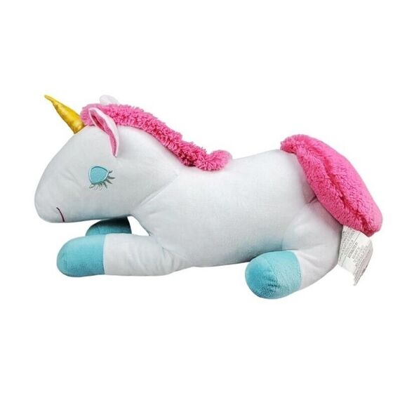 Your Zone Unicorn Pillow Plush White w/Pink Mane Stuffed Animal 2019 Kidcore 16" - Picture 1 of 10